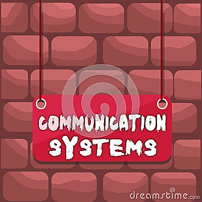 Handwriting text writing Communication Systems. Concept meaning Flow of Information use of Machine to transmit signals Board color Stock Photo