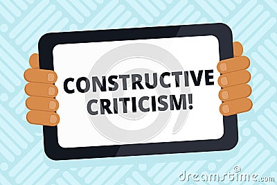 Handwriting text writing Constructive Criticism. Concept meaning process of offering valid and well reasoned opinions Stock Photo