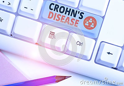 Handwriting text writing Crohn Disease. Concept meaning the chronic inflammatory disease of the intestines Stock Photo