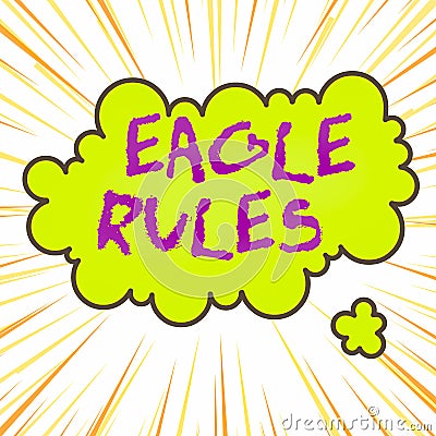 Handwriting text writing Eagle Rules. Concept meaning a huge set of design rules which your layout needs to pass Asymmetrical Stock Photo