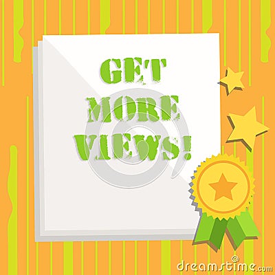 Handwriting text writing Get More Views. Concept meaning Increase web traffic optimise blog strategy analyse digitally Stock Photo