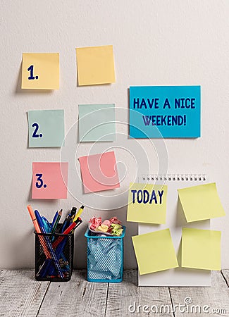 Handwriting text writing Have A Nice Weekend. Concept meaning wishing someone that something nice happen holiday 10 Stock Photo
