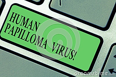 Handwriting text writing Huanalysis Papilloma Virus. Concept meaning most common sexually transmitted infection disease Stock Photo
