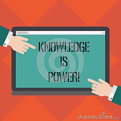 Handwriting text writing Knowledge Is Power. Concept meaning knowing is more powerful than physical strength Hu analysis Stock Photo