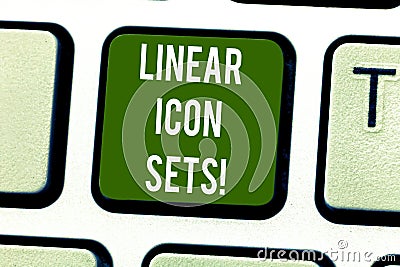 Handwriting text writing Linear Icon Sets. Concept meaning figures help us to go faster in way or open phone app Stock Photo