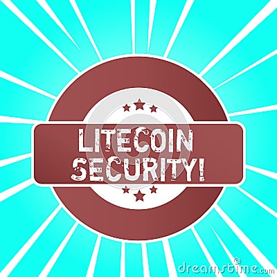 Handwriting text writing Litecoin Security. Concept meaning peertopeer cryptocurrency and opensource software Colored Stock Photo