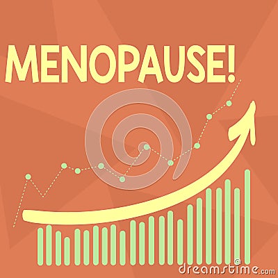 Handwriting text writing Menopause. Concept meaning Cessation of menstruation Older women hormonal changes period Stock Photo