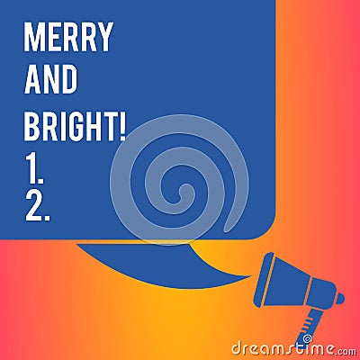 Handwriting text writing Merry And Bright. Concept meaning defined London Cockney rhyming slang for illumination Color Stock Photo