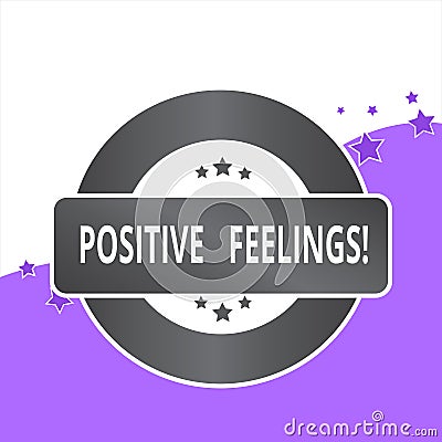 Handwriting text writing Positive Feelings. Concept meaning any feeling where there is a lack of negativity or sadness. Stock Photo