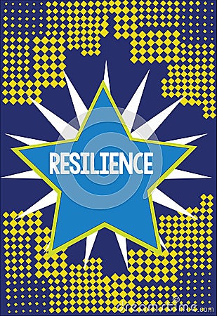 Handwriting text writing Resilience. Concept meaning Capacity to recover quickly from difficulties Persistence Stock Photo