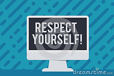 Handwriting text writing Respect Yourself. Concept meaning believing that you good and worthy being treated well Blank Stock Photo