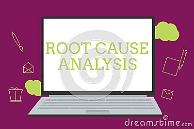 Handwriting text writing Root Cause Analysis. Concept meaning Method of Problem Solving Identify Fault or Problem Stock Photo