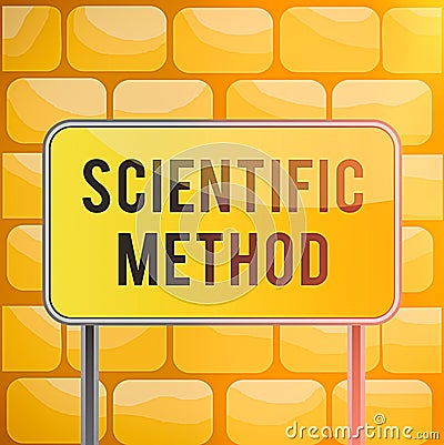 Handwriting text writing Scientific Method. Concept meaning Principles Procedures for the logical hunt of knowledge Board ground Stock Photo