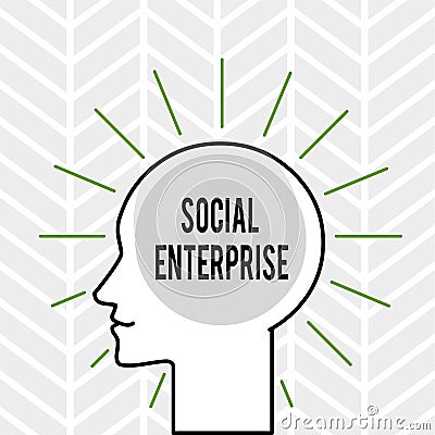 Handwriting text writing Social Enterprise. Concept meaning Business that makes money in a socially responsible way Stock Photo
