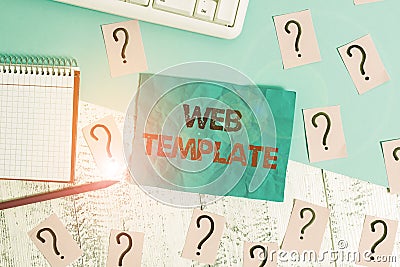 Handwriting text writing Web Template. Concept meaning predesigned or plug in webpage or set of HTML webpages Writing Stock Photo