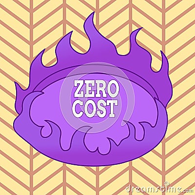 Handwriting text Zero Cost. Concept meaning business decision that does not entail any expense to execute Asymmetrical Stock Photo
