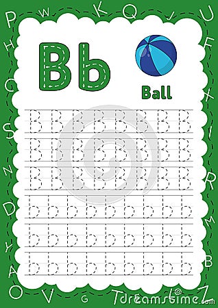Handwriting workbook for children. Worksheets for learning letters. Activity book for kids. Educational pages for Vector Illustration