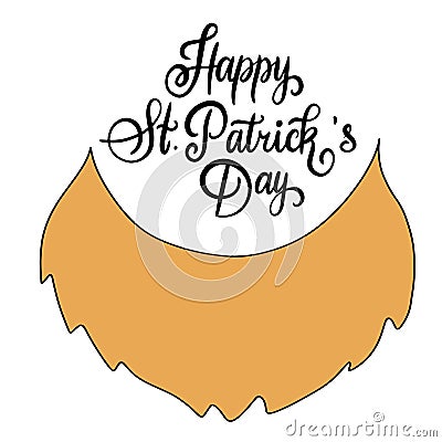 Handwritten lettering composition of Happy St. Patrick`s Day Vector Illustration