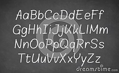 Handwritten letters of the alphabet Stock Photo