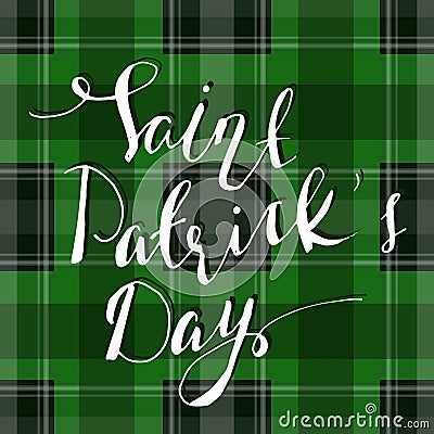 Handwritten Saint Patricks day greetings Vector Illustration