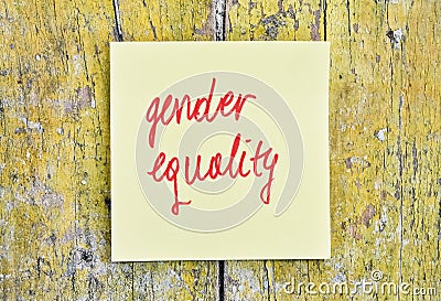 Text Gender Equality Stock Photo
