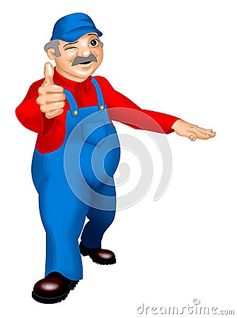 Handy man certified product Stock Photo