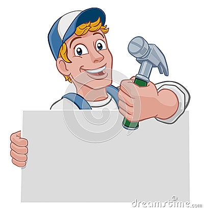 Hammer Carpenter Construction Builder Handyman Vector Illustration