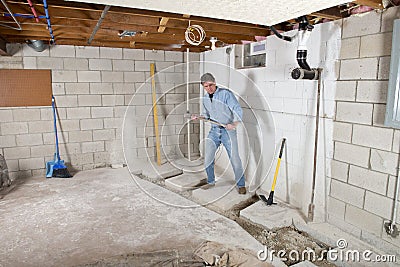 Handyman Contractor Construction Worker Stock Photo