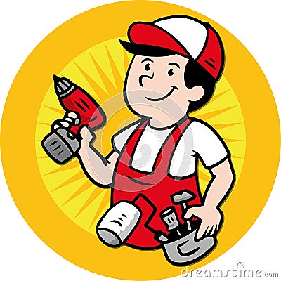 Handyman logo Vector Illustration