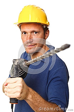 Handyman at work Stock Photo