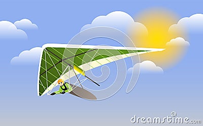 Hang glider vector Vector Illustration