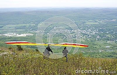 Hang gliders Stock Photo