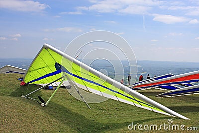 Hang Gliders Stock Photo