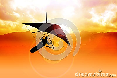 Hang Gliding Stock Photo