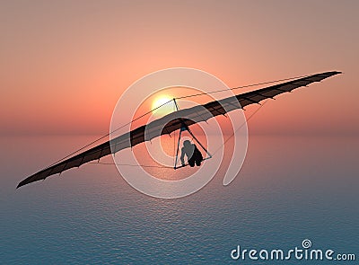 Hang gliding Stock Photo