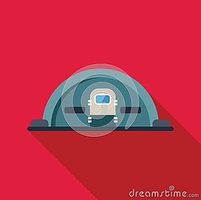 Hangar Building Presenting Modern Architectural Design With Large