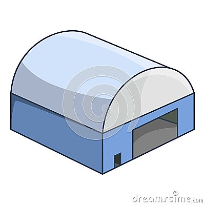 Hangar icon, cartoon style Vector Illustration