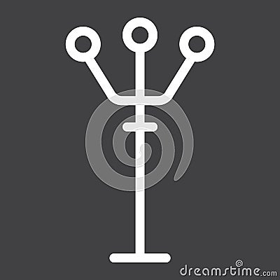 Hanger floor line icon, Furniture and interior Vector Illustration