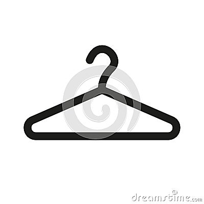 The hanger icon. Coat rack symbol. Flat Vector Illustration