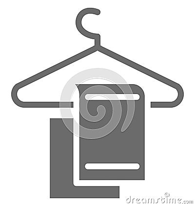 Hanger Isolated Vector Icon for Sewing and Tailoring Vector Illustration