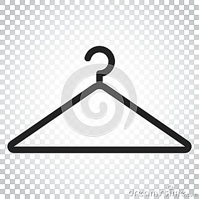 Hanger vector icon. Wardrobe hander flat illustration. Simple bu Vector Illustration