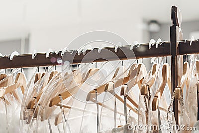 Hangers clothes Stock Photo