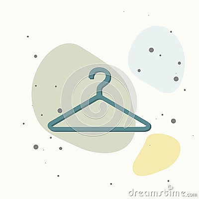 Hangers.Vector icon on multicolored background Vector Illustration