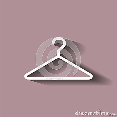 Hangers.Vector icon with shadow. Vector Illustration