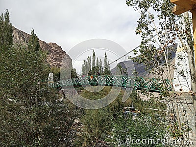 Hanging Bridge. Editorial Stock Photo