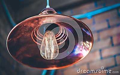 Hanging Ceiling Brightening Lamp Light Stock Photo