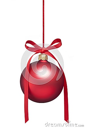 Hanging Christmas Ornament Isolated Stock Photo