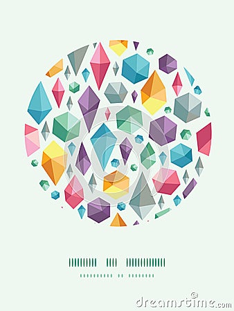 Hanging geometric shapes circle decor pattern Vector Illustration