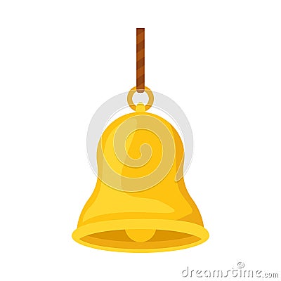 hanging golden bell design Vector Illustration