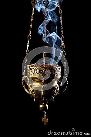 Hanging incense burner Stock Photo